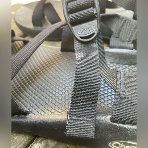 Chaco Mens Size 11 Black Strappy Textile Sport Sandal Flat Comfort
Shoes Hiking - Picture 15 of 16